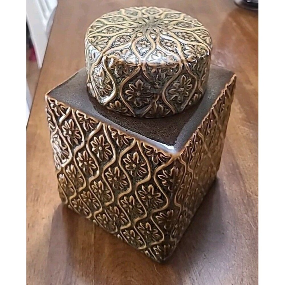 MCM * Large* Rebecca Lidded Canister 9x6x6 In  Ginger ,Cookie , Etc...